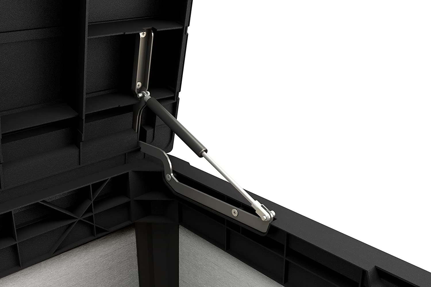 Denali 100 Gallon Resin Large Deck Box – Grey / Black