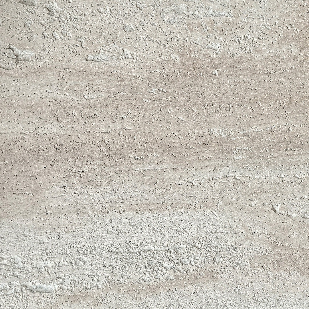 Porto Travertine Side Table, White